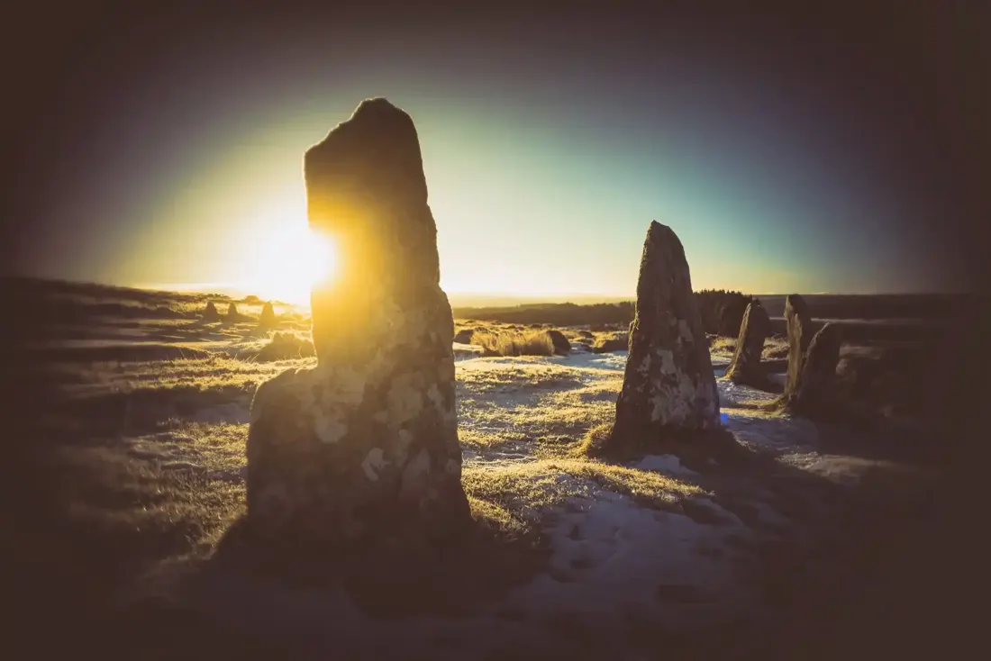 Scorhill stone circle in the snow