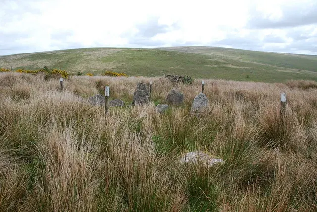 Kerbed cairn near Yealm Steps