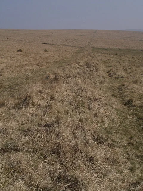 One of a group of three cairns, Ringmoor Down