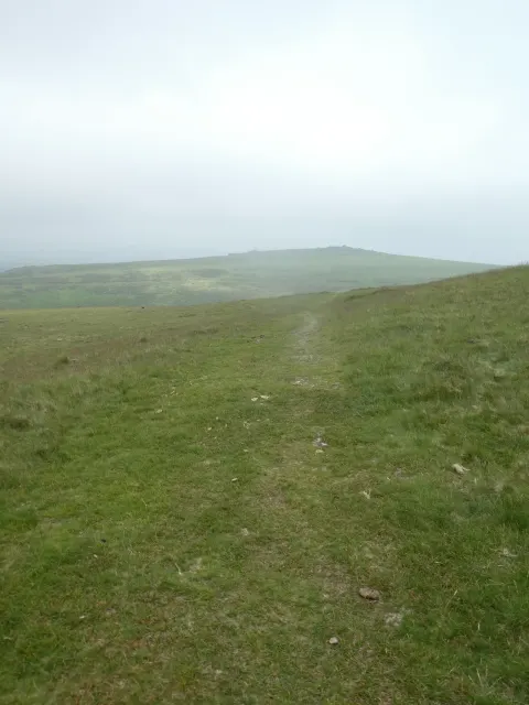 Round cairn and hut circle south of Sourton Tors