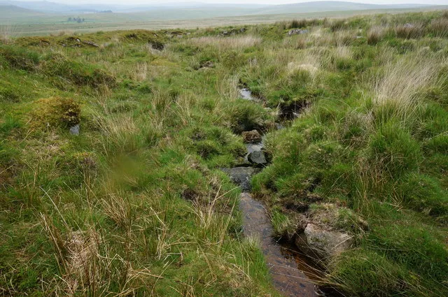 Hut circle near Hentor Brook