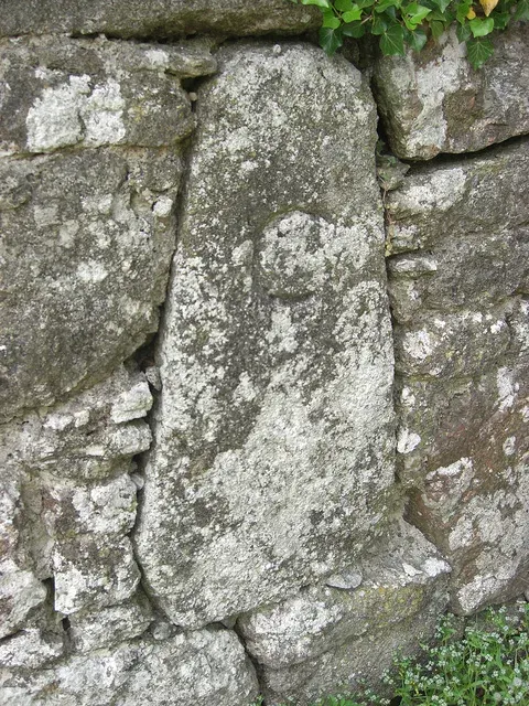 County Bridge Stone Set Into Garden Wall Of Ponsworthy House About near Its South Gate