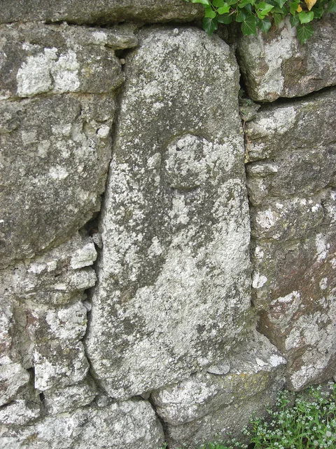 County Bridge Stone Set Into Garden Wall Of Ponsworthy House About near Its South Gate