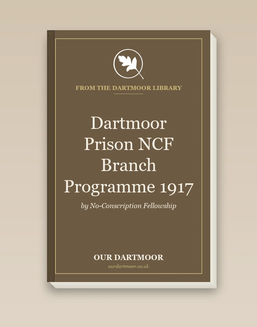 Dartmoor Prison NCF Branch Programme 1917
