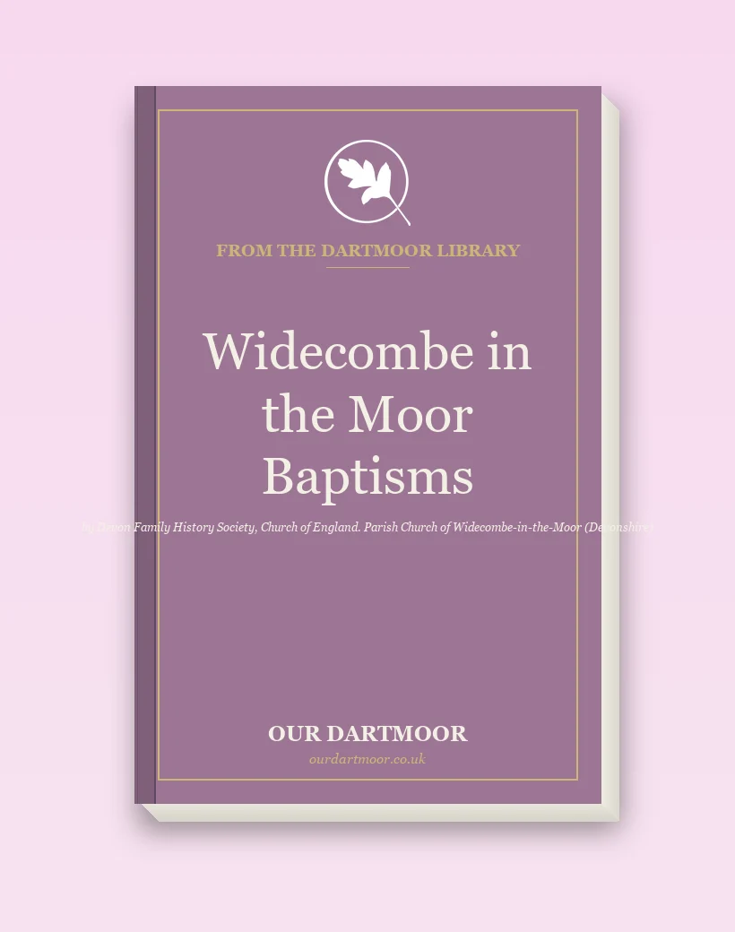 Widecombe in the Moor Baptisms