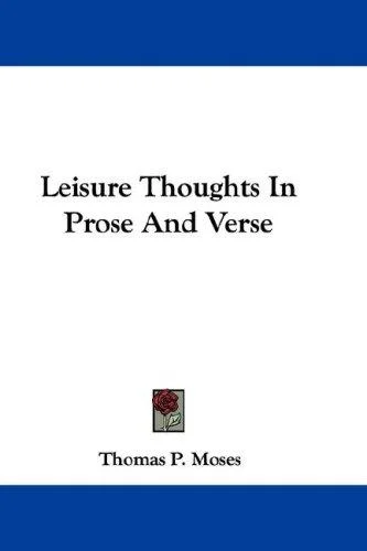Thoughts in prose and verse