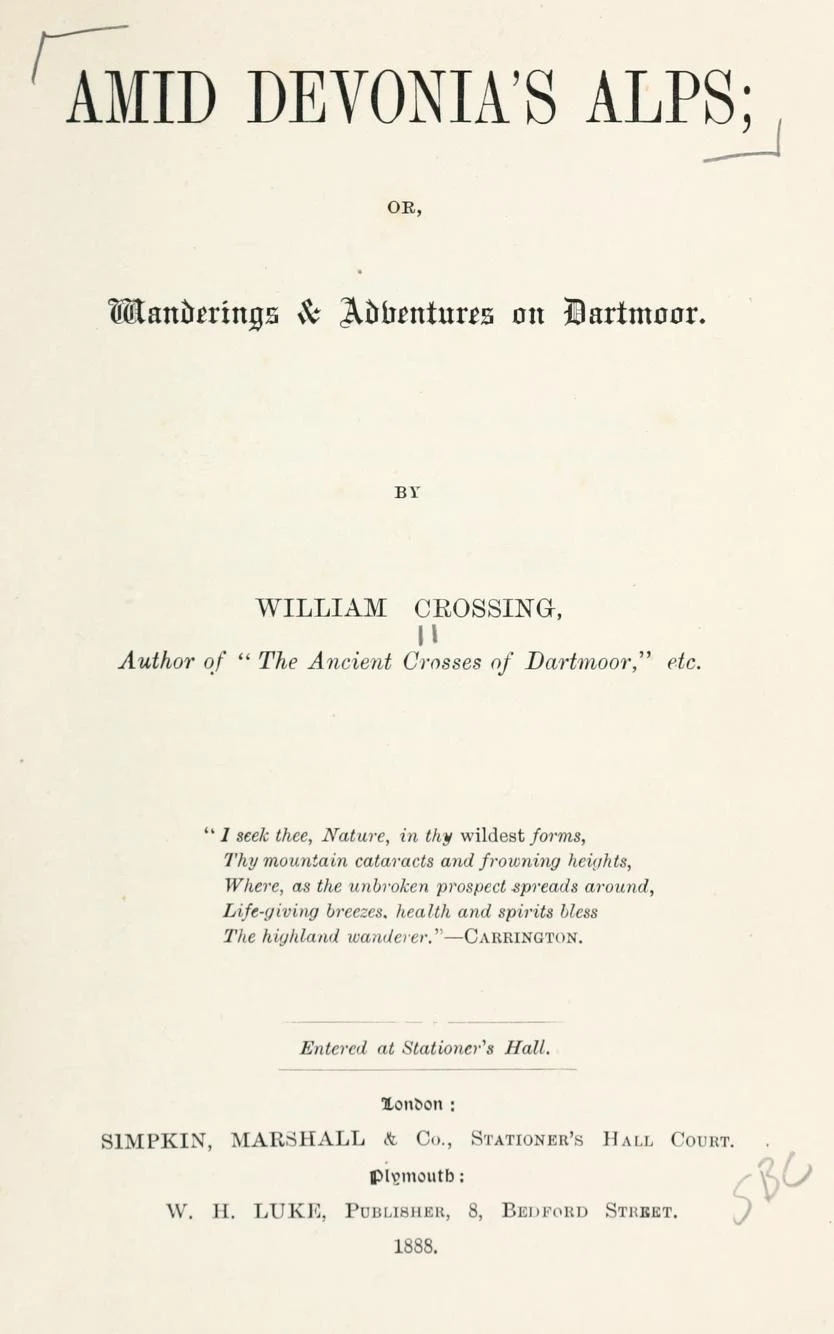 Amid Devonia's Alps; or, Wanderings and Adventures on Dartmoor