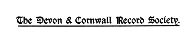 Devon and Cornwall Record Society