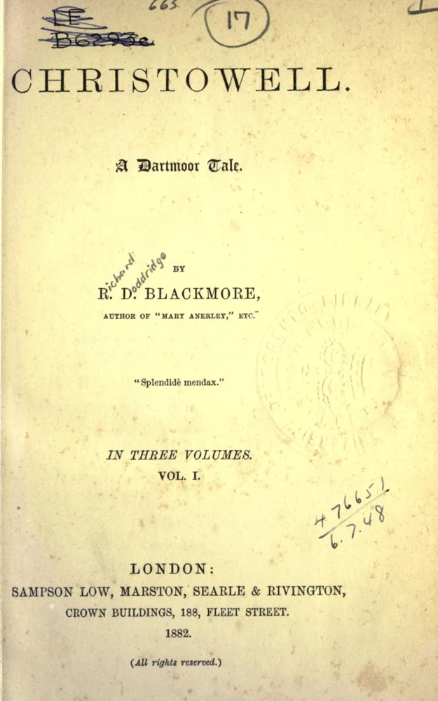 Christowell: A Dartmoor Tale