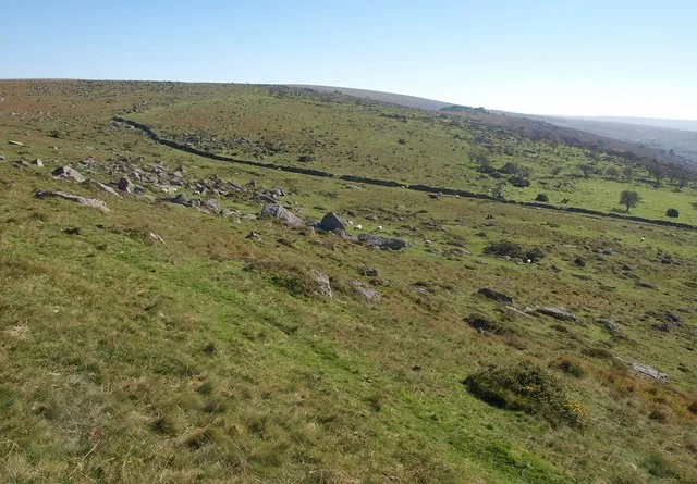 Hut circles near Down Tor
