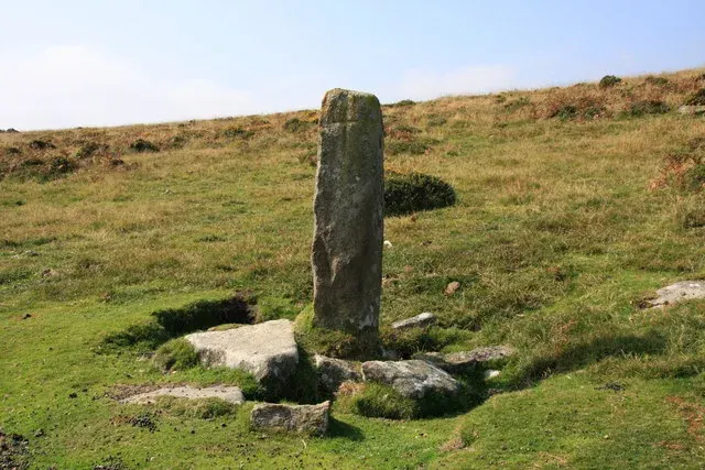 Kennon Hill boundary stone with a cross