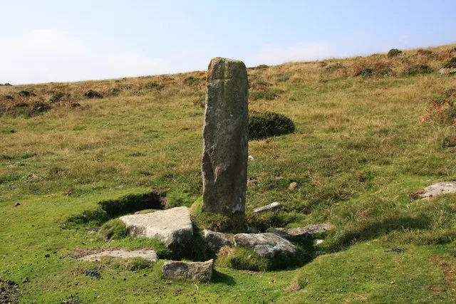 Kennon Hill boundary stone with a cross