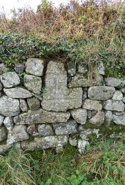 Gisperdown Cross (cross head in a farm wall)