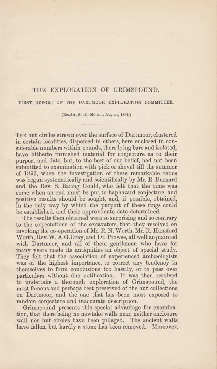 Dartmoor Exploration Committee