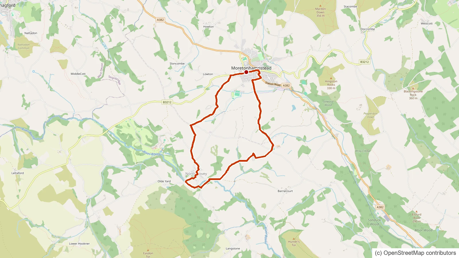 Moretonhampstead North Bovey Circular